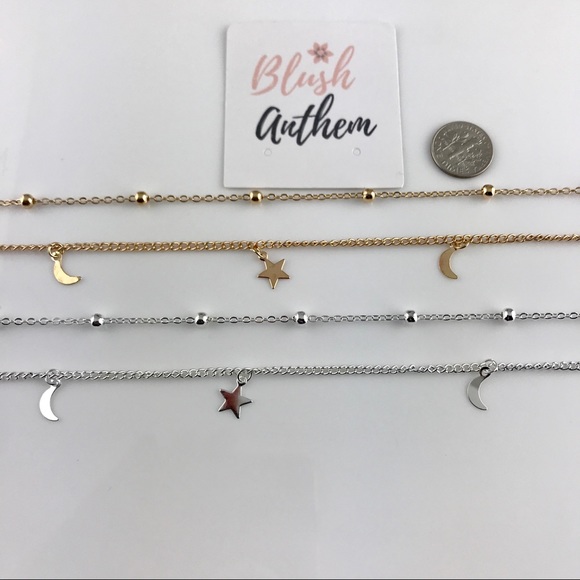 3 for $25✨two layer Moon Star choker necklace - Picture 7 of 8